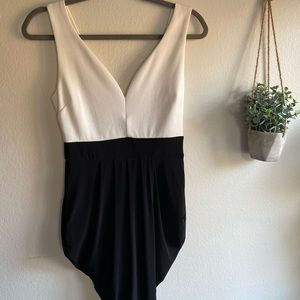 Elegant Black and White Dress